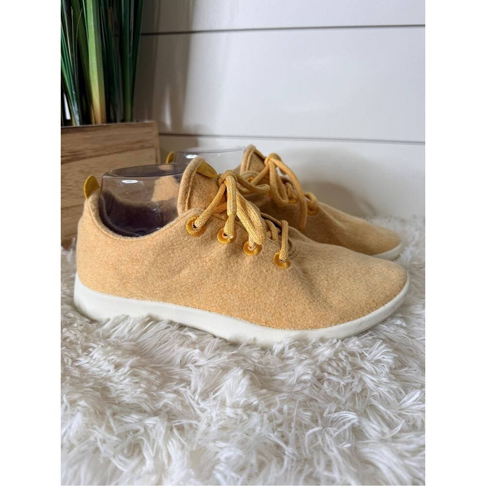 Allbirds Women’s Merino Wool Runners Lace Up Walking Sneakers Turk Yellow Size 9 - Picture 5 of 9
